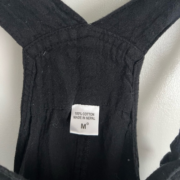 Harem Style Black Cotton Overalls S/M - Picture 6 of 6